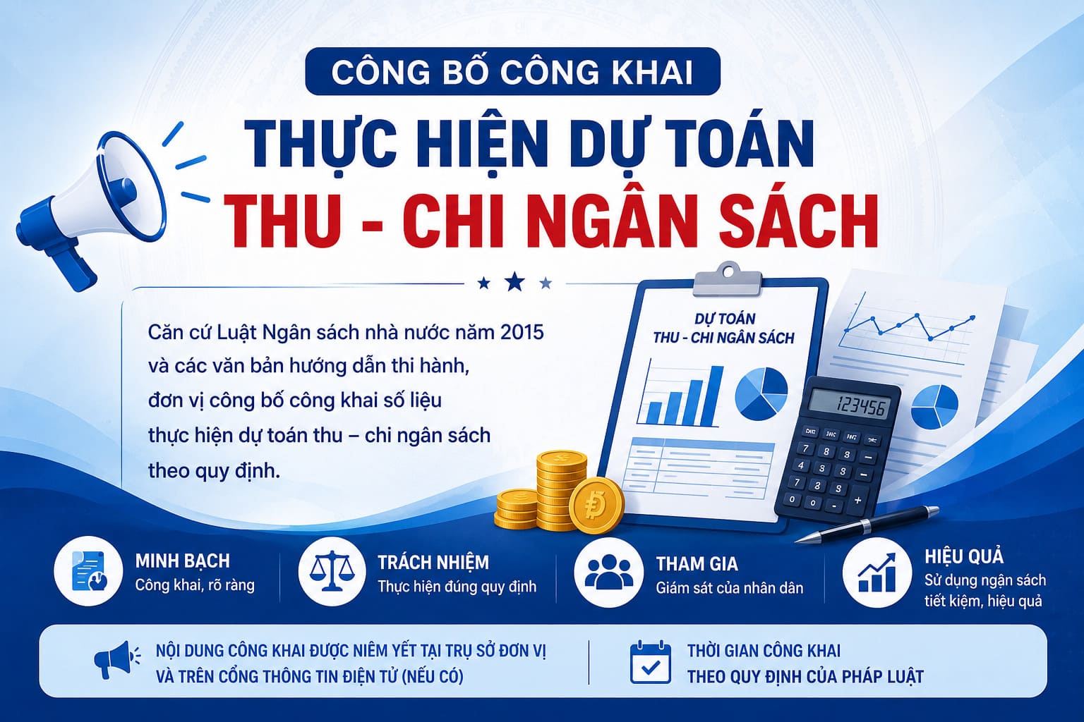 Quyết định về việc công bố công khai thực hiện dự toán thu - chi ngân sách 6 tháng năm 2026